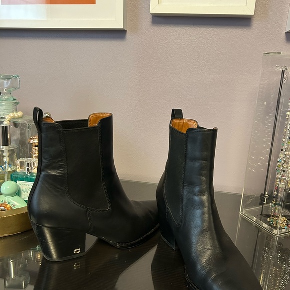 Coach Black and Tan Leather Boots - Picture 4 of 7